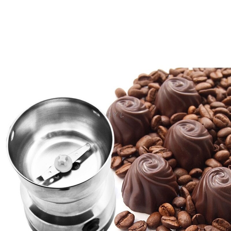 Kaffekværn rustfri elektriske urter/krydderier/nødder/korn/kaffebønnekværn køkkenapparat kaffekværn eu stik