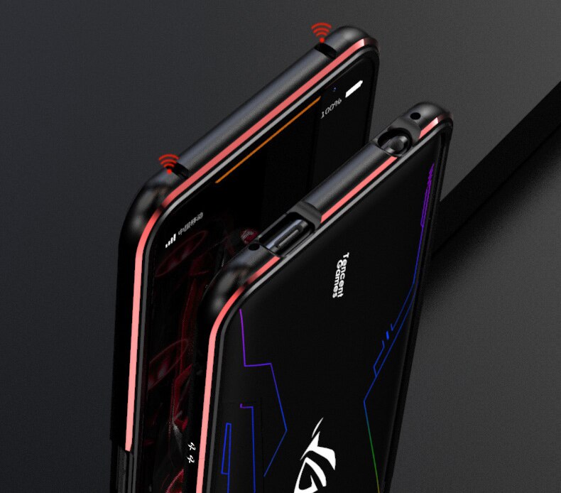 Stoßstange Für Asus ROG Telefon II ZS660KL fallen Ultra Dünne Aluminium Metall Stoßfest Harte Telefon fallen Abdeckung für Asus Zenfone rogphone 2