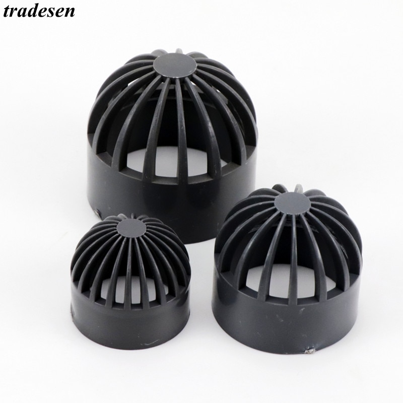 2-5Pcs I.D20-110mm PVC Vent Cap Filter Isolation Screen Water Tank Permeable Joint Aquarium Seafood Pool Overflow Pipe Fittings