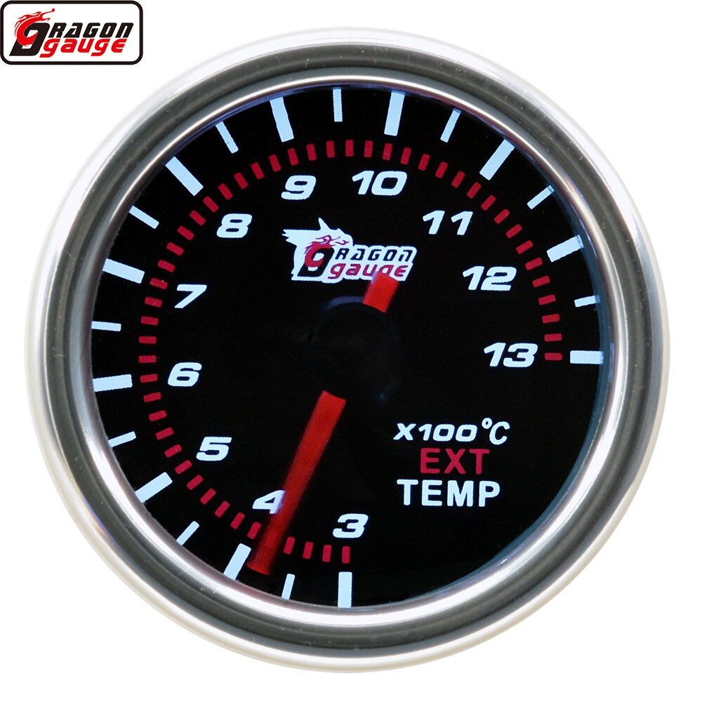 Dragon 52mm Auto Car Ext Temp Gauge Pointer Exhaust Gas Temperature EGT Exhaust Temp Meter