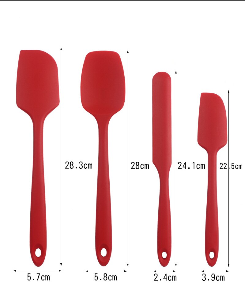 Espátula de silicona para cocina, rascadores de repostería para galletas, Espátulas de cocina antiadherentes para Pan, espátulas para pastel, accesorios para hornear, herramientas, 8 Uds.