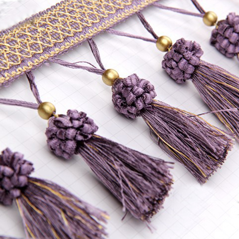 Ribete de cortina de 11 metros, cinta de ribete de flecos, recorte de borlas, ropa, tapicería, manualidades decorativas DIY: 2