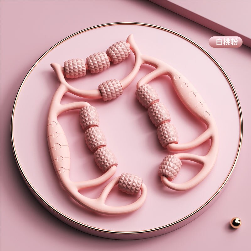 12 Rounds Of Circular Leg Slimming Muscle Stretching And Relaxation Massage Equipment, Leg Slimming Artifact, Circular Leg Clamp: Pink