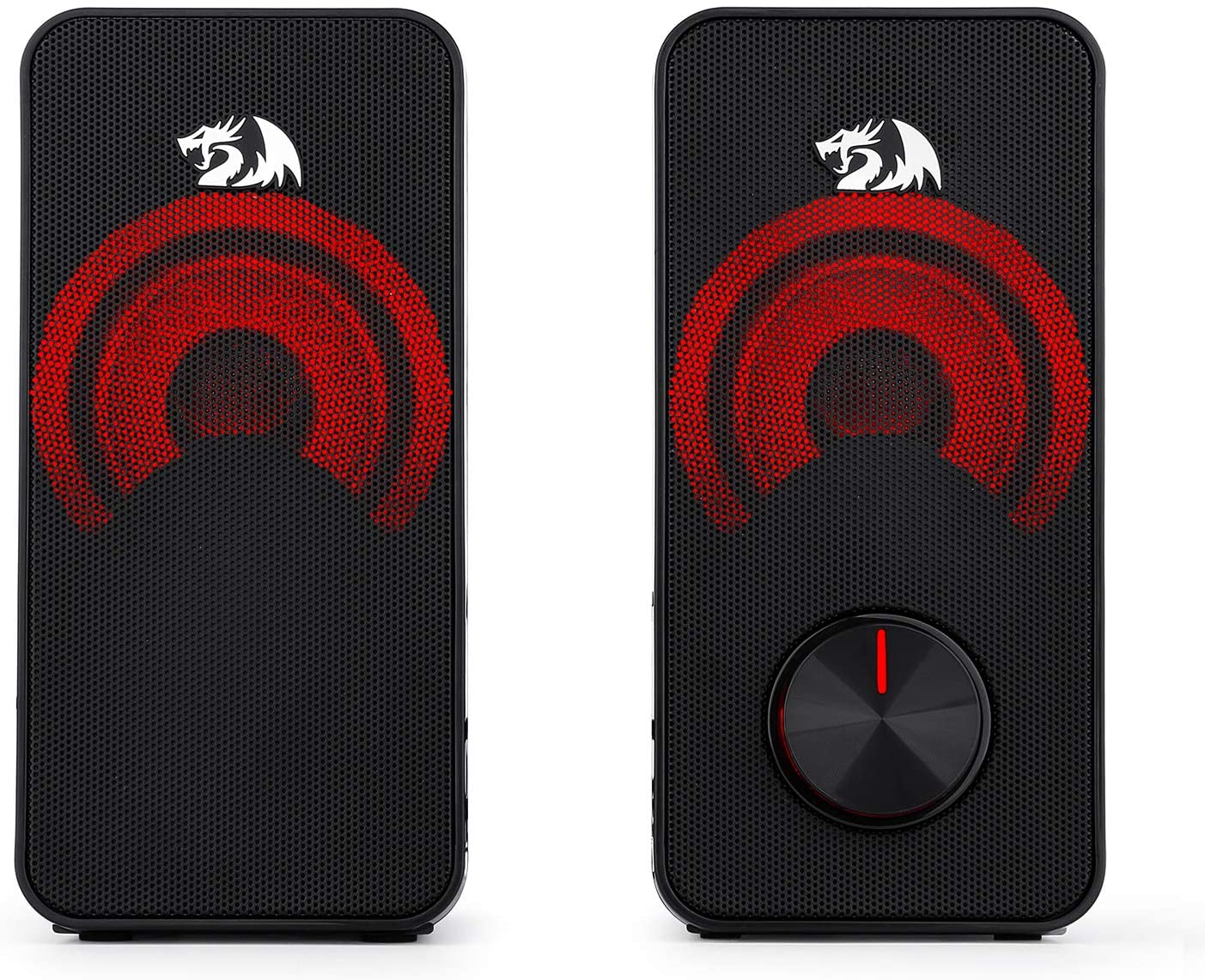 Redragon-altavoz para juegos de PC GS500 USB 3,5mm, altavoz para ordenador de escritorio de graves estéreo de 2,0 canales, color negro