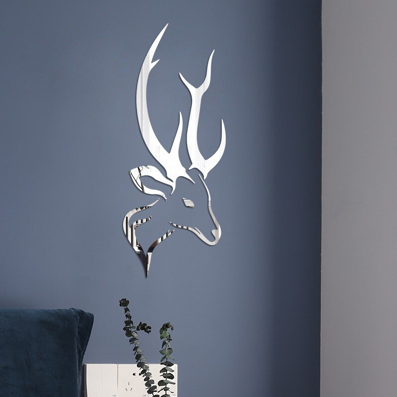 Wall DIY Goat Crystal Arcylic 3D Black Gold Wall Stickers Decal Home Decor Personality art wall stickers or07