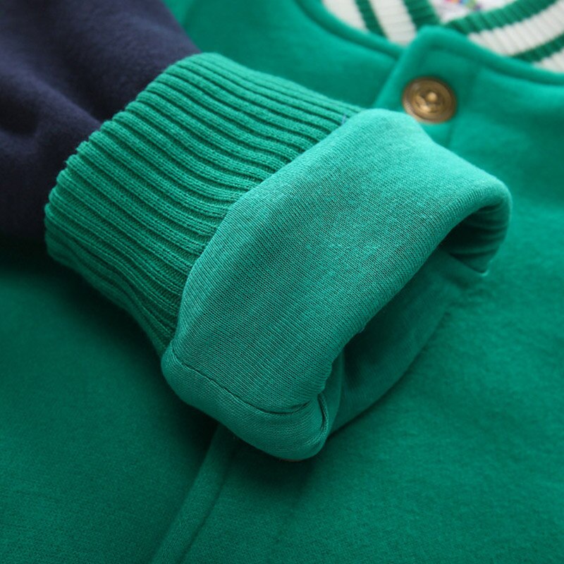 Baby Outerwear Autumn Winter 2-10 12 Years Male Children&#39;S Child Clothing Boys Fleece Thick Warm Long Sleeve Sports Jacket