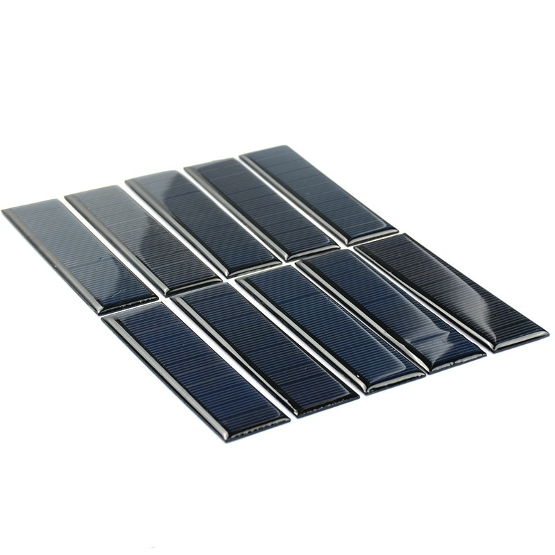 SUNYIMA 10Pcs Zonnepaneel DIY Fotovoltaïsche Zonnecel Autolader Lamp Licht Zon Power Solar Charger 100*28mm 5.5V 60mA