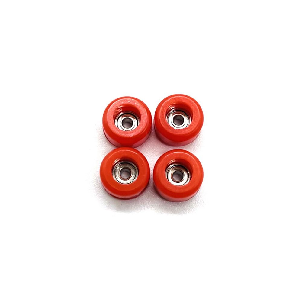 4Pcs Bearing Wheel PU Metal Urethane Fingerboard Wheels CNC Mini Finger Skate Board Accessory: Red