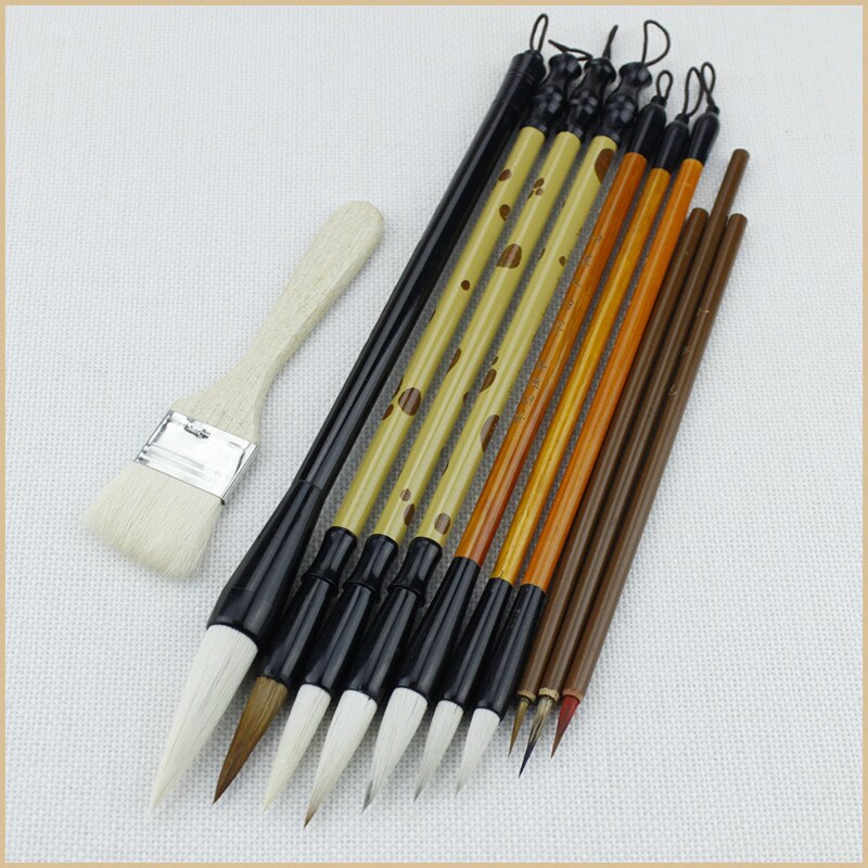 19pcs/set Chinese Painting Brush Set Landscape Peony Watercolor Painting Brush Chinese Calligraphy Brushes Set Painting Supplies