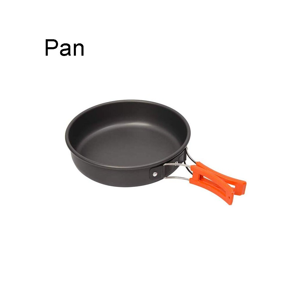 Kit d'ustensiles de cuisine pour le camping en extérieur, en aluminium, bouilloire à eau, casserole de voyage, randonnée pique-nique, barbecue BBQ, équipement de cuisson: Pan
