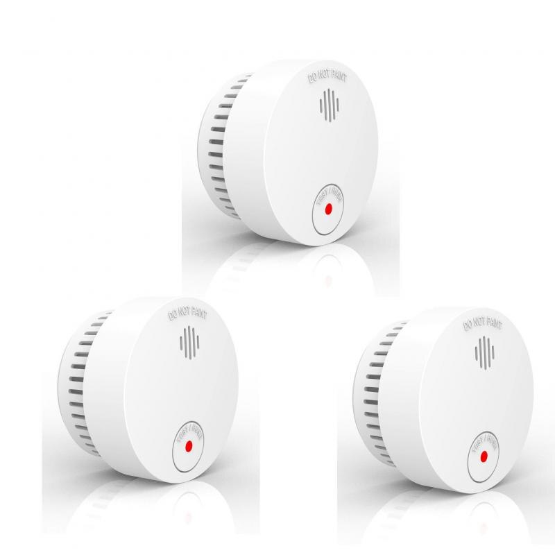Smoke Smart Alarm Detector Voice Warn Smart Home Security Protection Alart High Sensitive Infrared Photoelectric Sensor: 3pc