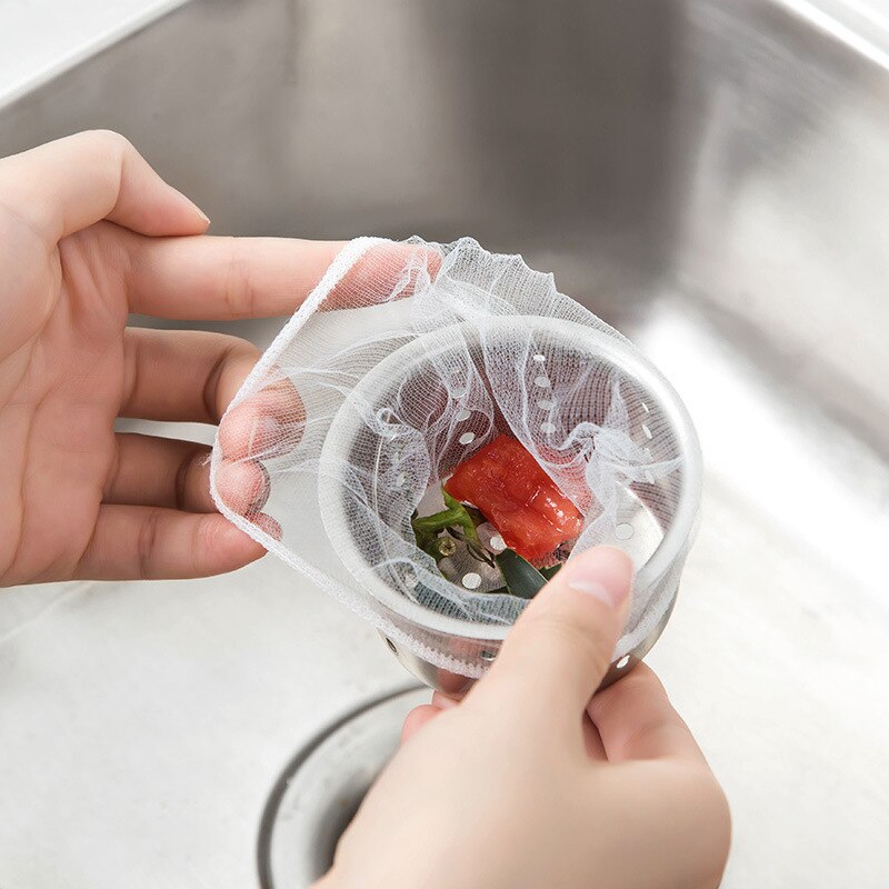 30/100 stücke Neue Küche Waschbecken Einweg Filter Schwimmbad Ablauf Schutz Gegen Müll Tasche Netto