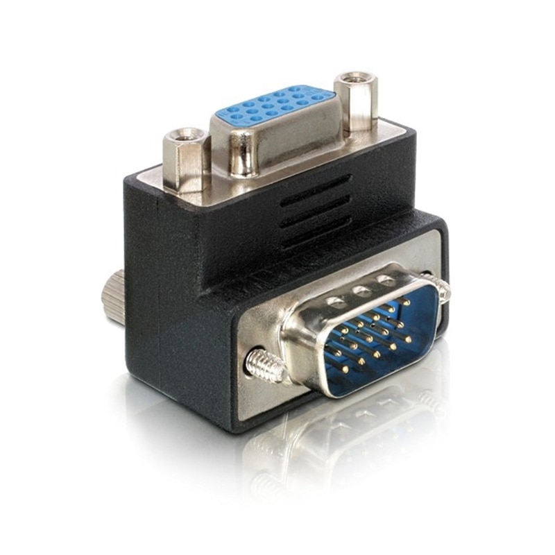 90 Graden Up, Down, rechts En Links Haakse Hd Vga Svga Revolutie Vga 15Pin Vrouwelijke Display Adapter Voor Notebook Tv