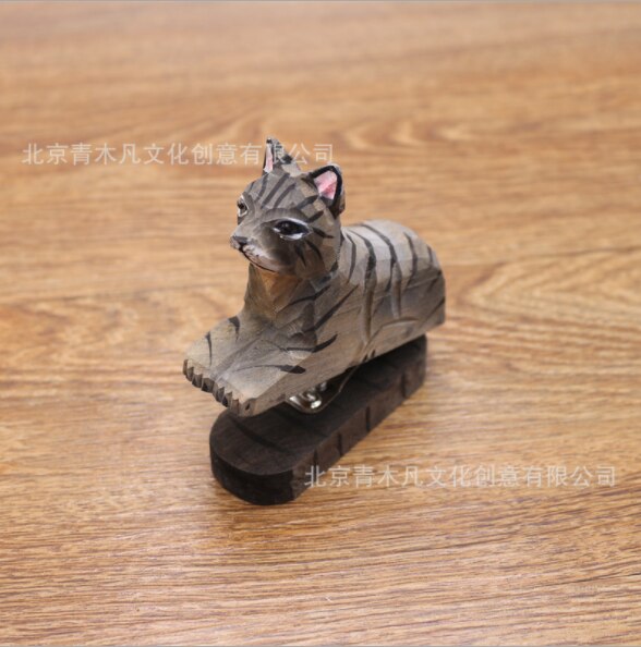 Grapadora creativa hecha a mano con de flamenco, Mini grapadora de madera con 3D de animales, se envía grapas, decoración de escritorio de aprendizaje para oficina: 21