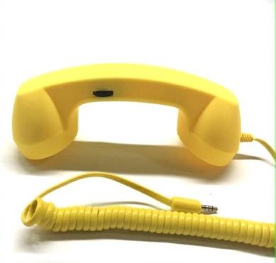 Voor Stralingsbescherming Handset Wired Controle 3.5Mm Mini Microfoon Met Telefoon Handset Voor Iphone Zwangere Vrouwen Gravida: yellow