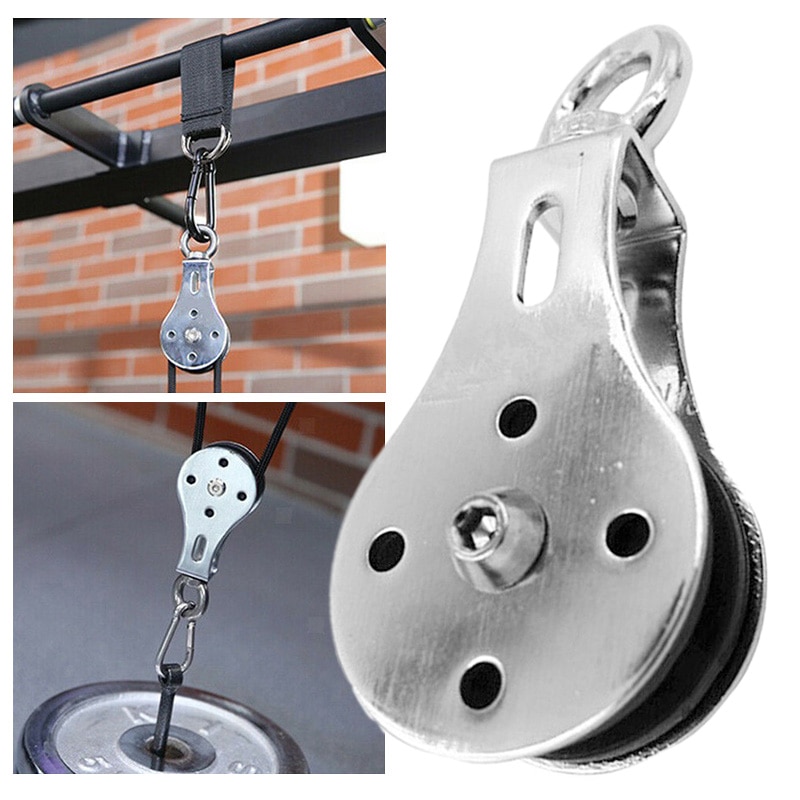 Pulley Block Stainless Steel Bearing Lifting Pulley Crown Crane Pulley Block Hanging Wire Towing Wheel Lifting Wire Rope Cable
