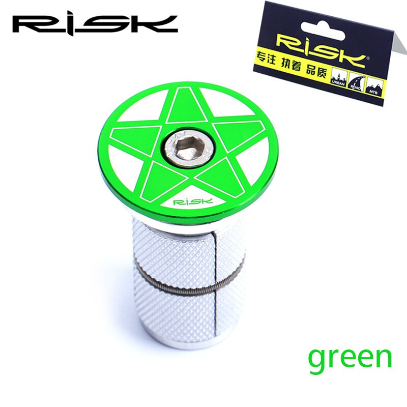 RISK-Juego de tuercas de cuña para bicicleta de montaña, accesorios para ciclismo, 28,6mm: Green