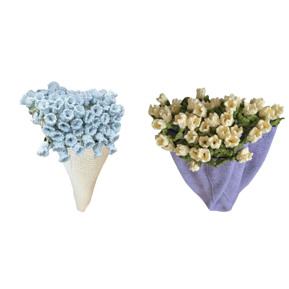 Couverture de Bouquet de fleurs, Bouquet de roses de la vallée, Kit de crochet, Bouquet de fleurs, couvertures tricotées, DIY bricolage: GRIS FONCÉ