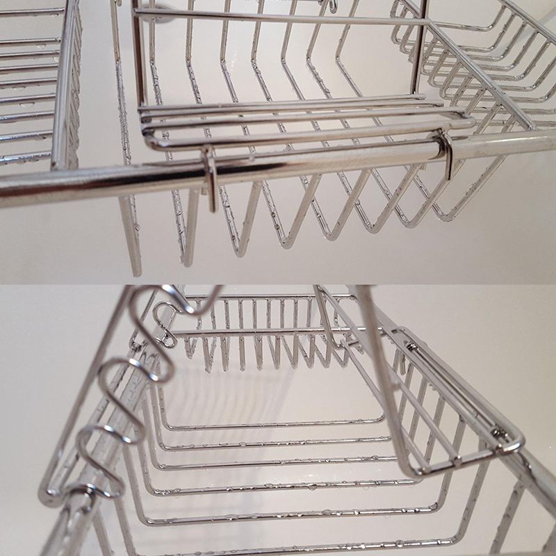Over Bath Tub Racks Shower Organizer Bathtub Caddy Tray with Extending Sides