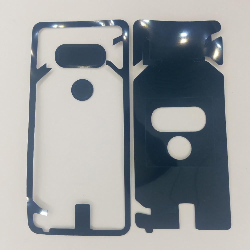 For LG G6 G7 V30 Phone Housing Door Camera Pre-Cut Adhesive Back Glass Cover Panel Sticker Glue