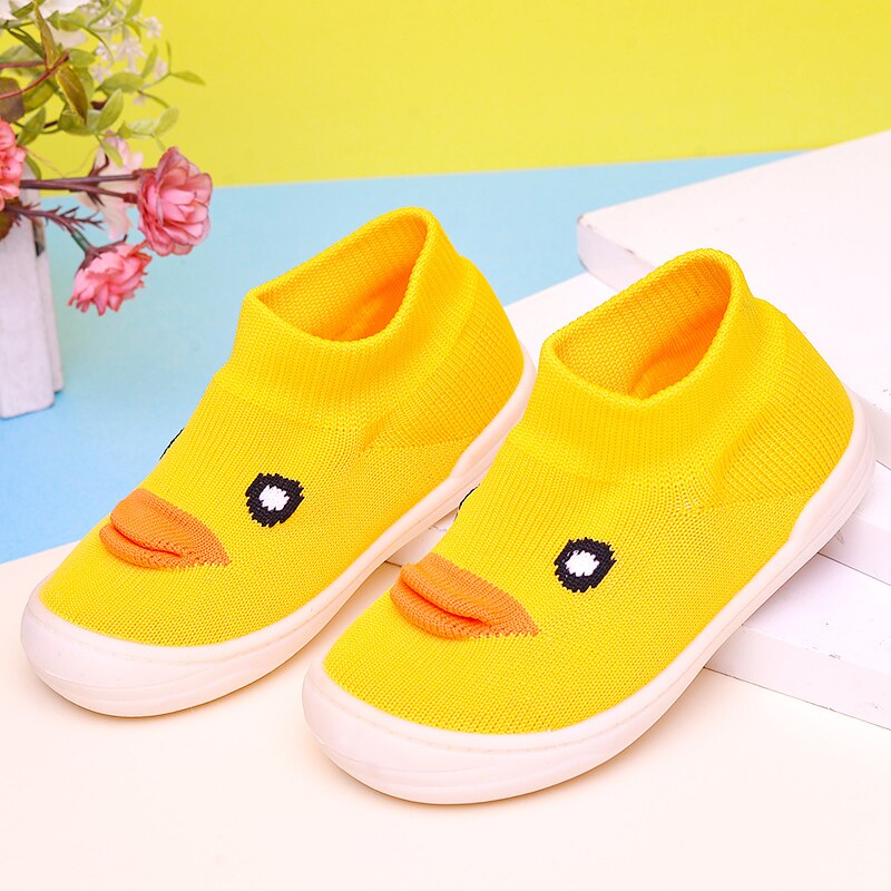 Drenge piger søde små gule and sokker sko pige sko børn fodtøj afslappet baby sokker sko unisex