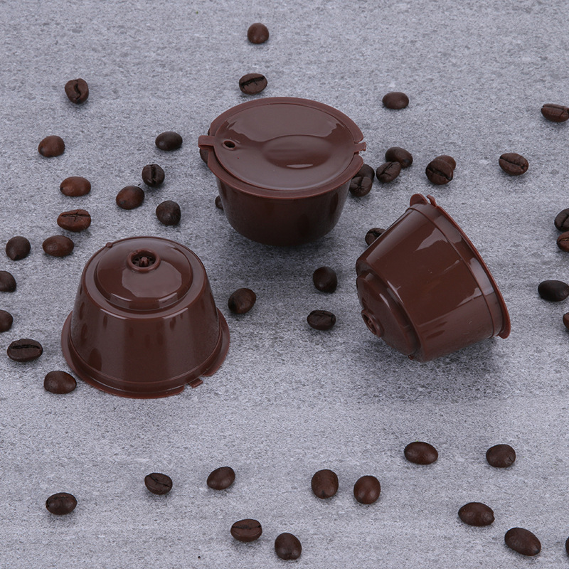 3 unids/lote cápsula de café Dolce Gusto reutilizable verde, cápsulas de cestas de filtro de café Dolce Gusto compatibles recargables de plástico: Chocolate