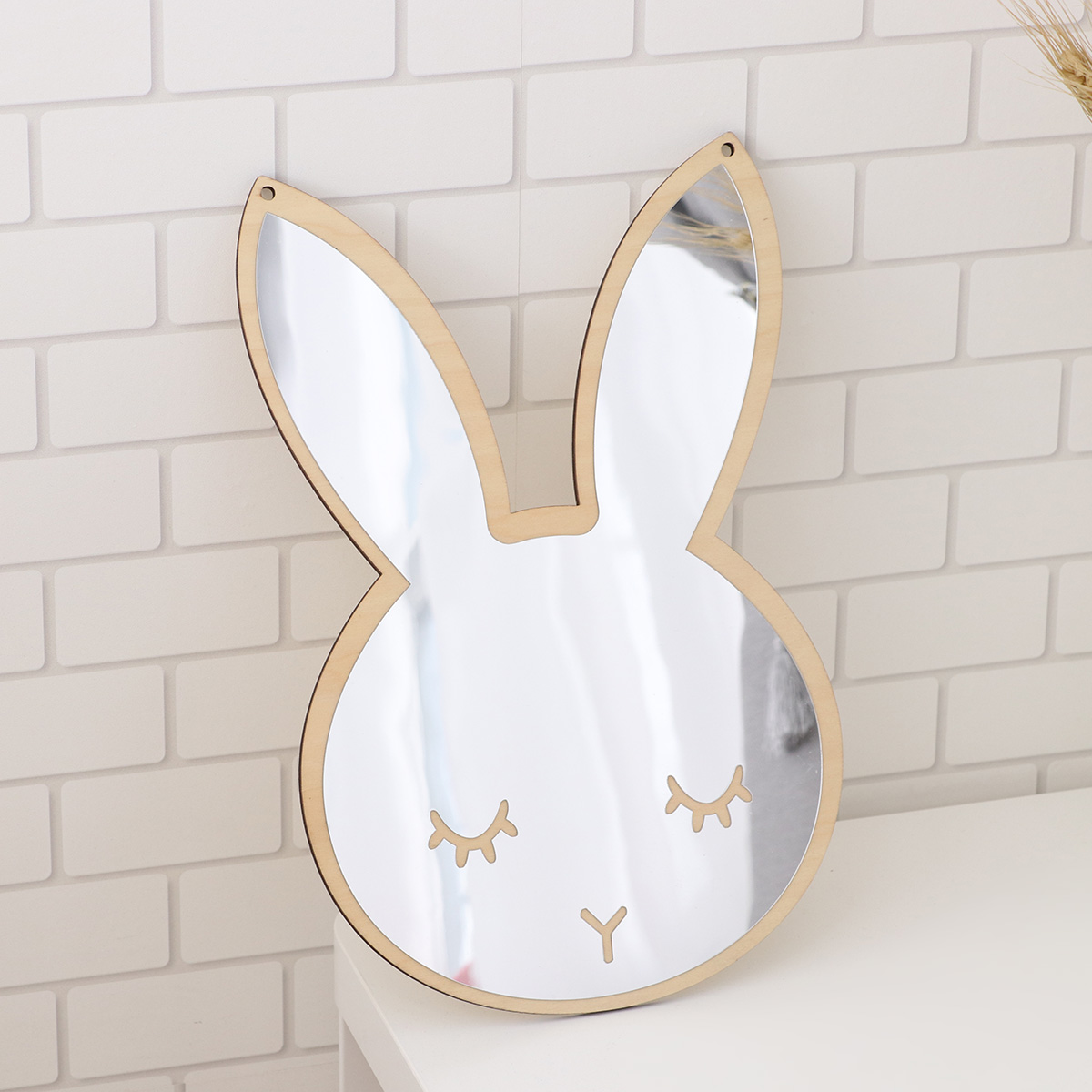 Decoratieve Spiegel Konijn Vormige Zelfkleving Spiegel Voor Baby Nursery Kinderkamer Decor