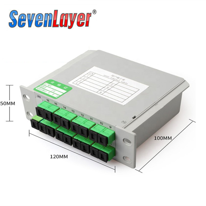 Optische vezelsplitter 1-2 1-4 1-8 1-16 SC UPC/APC Cassettendoos Plug-in Type Optische splitter