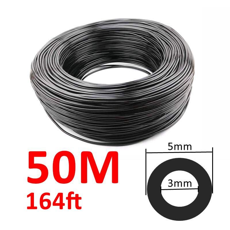 Mangueira de rega de jardim, 10m ~ 100m, 1/8 tamanhos, 3/5mm, pvc, micro tubo de irrigação por gotejamento, plantas, flores, mangueira de aspersão: ROXO