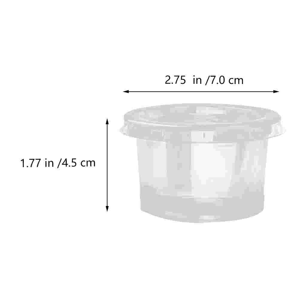 100 Sets Van Plastic Mousse Cups Met Deksels Mousse Containers Voor Cake Winkel