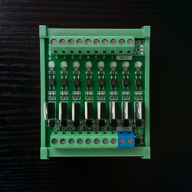 2/4/6/8 Power Amplifier Board for PLC NPN/PNP Signal to Drive Solenoid Valve Photoelectric Isolation 6A, 3.3V 5V 12V 24V