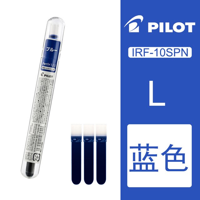 Pilot Mini pluma Vitality pluma estilográfica pluma de tinta de punta fina transparente suministros de envoltura colorida SPN-20F papelería de gran 1 Uds: blue ink 1set
