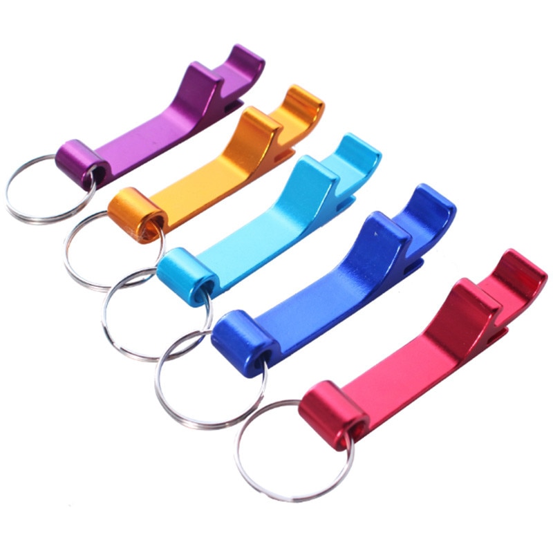 Apribottiglie portatile per birra portachiavi 4 In 1 apribottiglie per birra In alluminio tascabile 6 colori regali per bomboniere per matrimoni