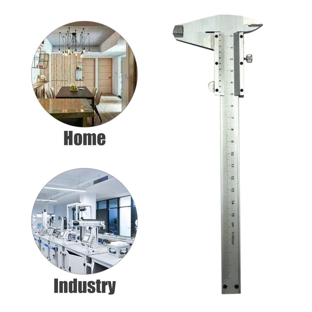 Stainless Steel Vernier Caliper Precision Measuring Tool for Inside Outside Depth Step Measurements 0-6