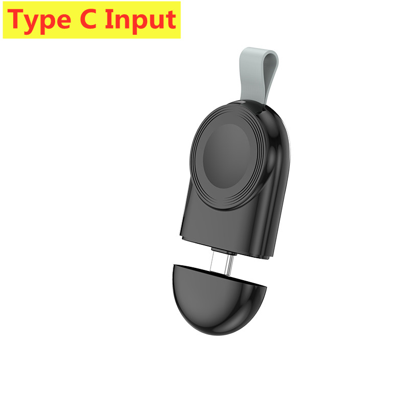Mini station de chargement sans fil magnétique pour Apple Watch série 8 7 6/5/4/SE/3/2, câble de chargement sans fil Portable pour iwatch: Gris foncé