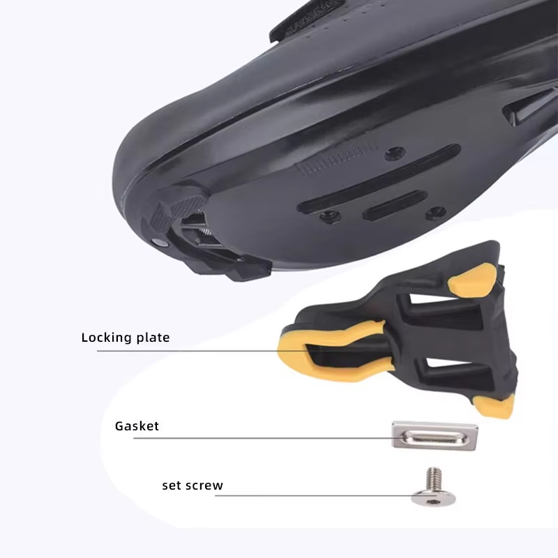 MEROCA Racefietspedalen Nylon Fietsvergrendelbare pedalen Fietslagerplaten Cliploze pedalen voor SPD SL systeem met vergrendelplaat
