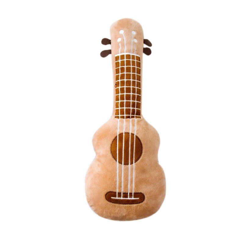 Simulation créative guitare en peluche jouets décoration de la maison bébé apaiser poupée doux oreiller coussin d'anniversaire: brown 36cm