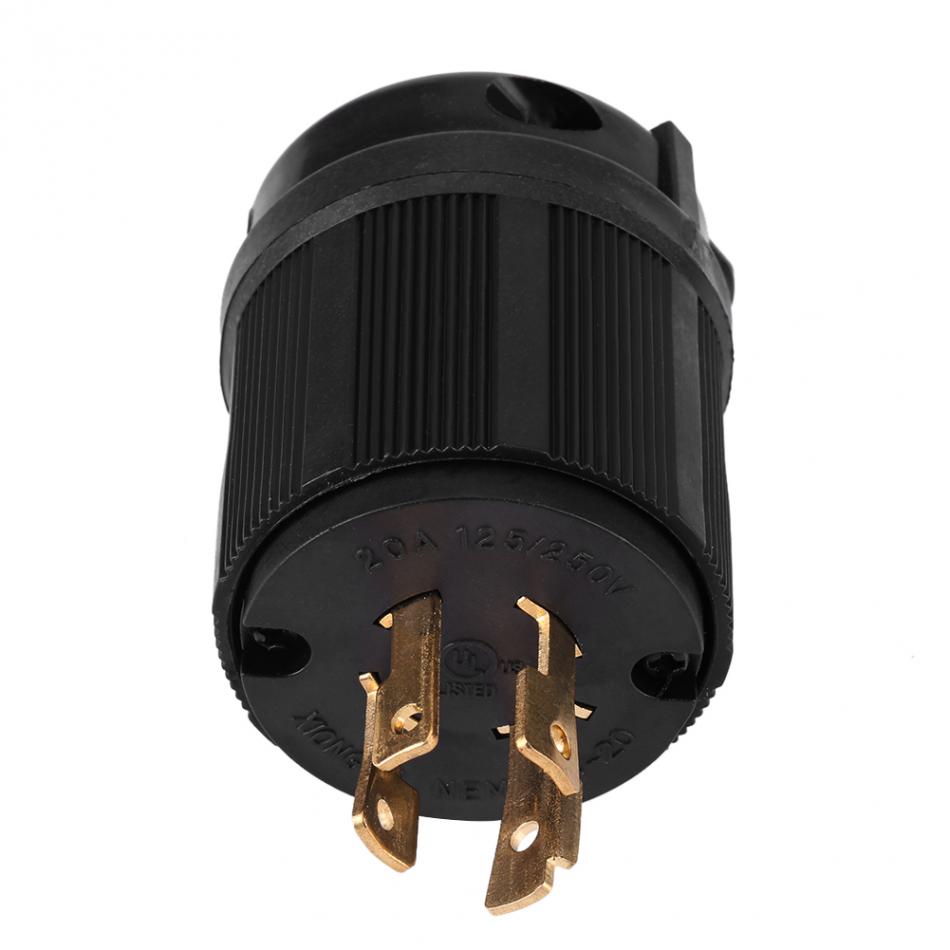 US Twist Lock Plug 125V/250V 20A US Plug Converter Adapter Twist Lock 4 Terminal Male Plug Converter Socket L14-20P