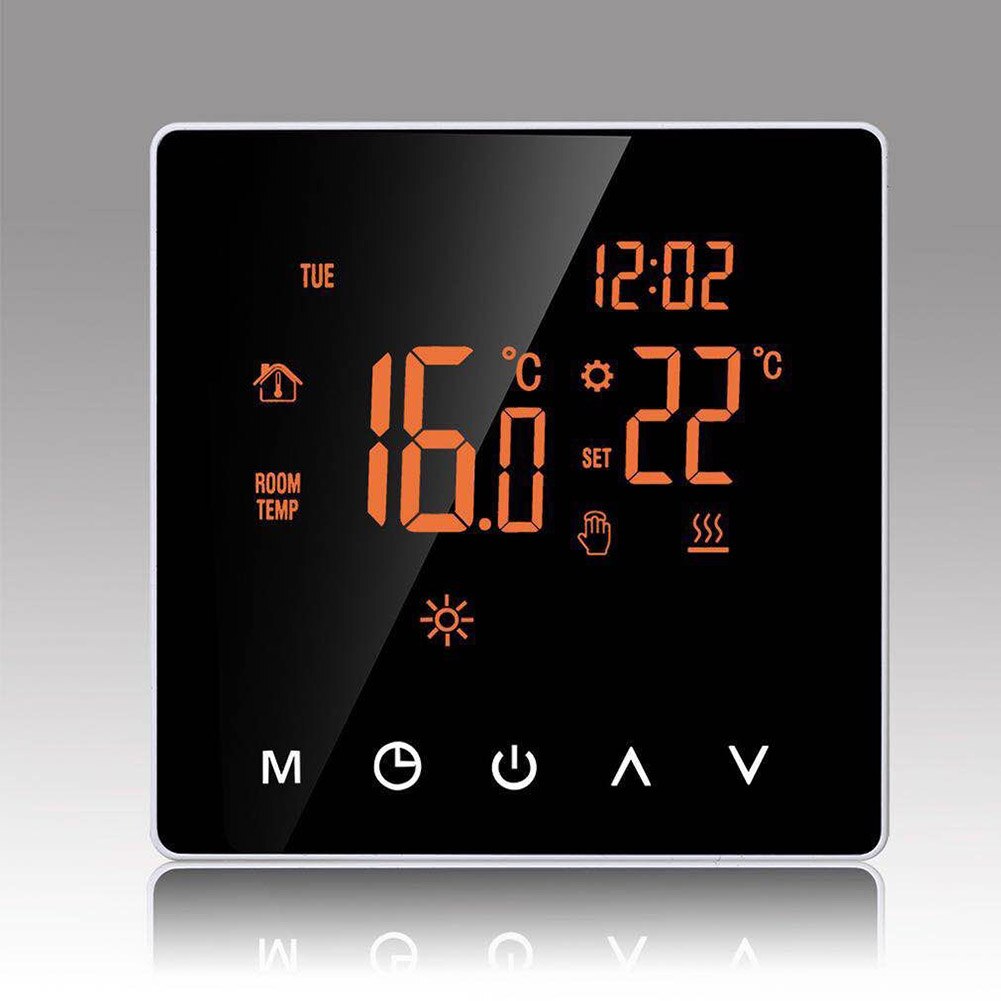 LCD Display Programmable Smart Thermostat Bedroom School Hotel Touch Screen Digital Home Office Electric Heating High-power