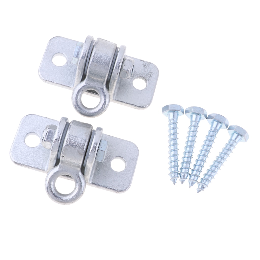 1 Pair Swing Wall Mount Bracket Hammock Great Load-bearing Hook Hold 15 KN With 4 Screws Use in Inside / Outside Home