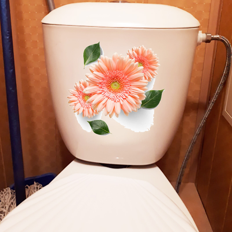 Zttzdy 22.3*21.2cm vakre blomster soverom vegg toalett klistremerke hjem rom dekor dekal  t2-0038