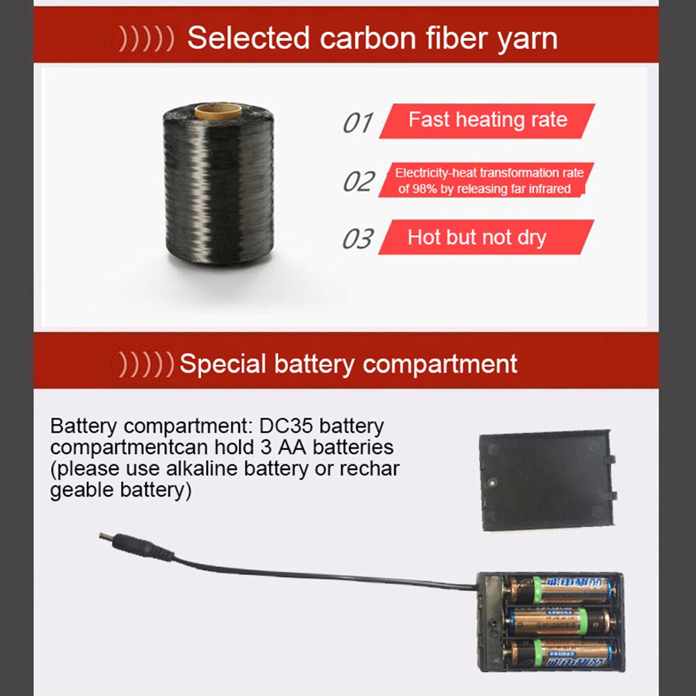 4.5 v Batería de Fibra de Carbono Calienta Plantilla Mujeres Hombres Invierno Plantilla Térmica Plantilla Del Zapato Del Pie Eléctrica