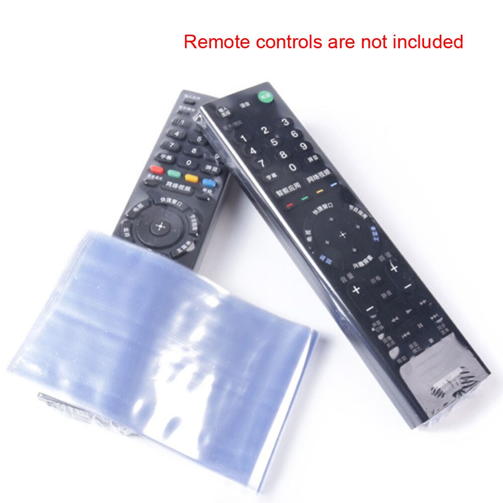 10pcs Remote Controller Durable Protective Cover Clear Anti Scratch Home Waterproof Heat Shrink Film Dust Proof Storage Bag Case