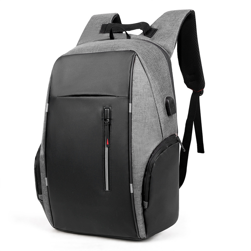 4 Colors Backpack Men USB Charging Waterproof 15.6 Inch Laptop Casual Oxford Male Business Bag Computer Notebook Backpacks: GRAY
