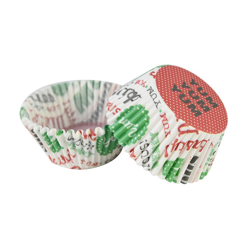 Emballage de gâteaux en papier, 100 pièces, tasses à Muffin, fête, bricolage, cuisine, lieu de cuisson, moule Cupcake, Dessert, boîte étanche à l&#39;huile de 7cm: D12