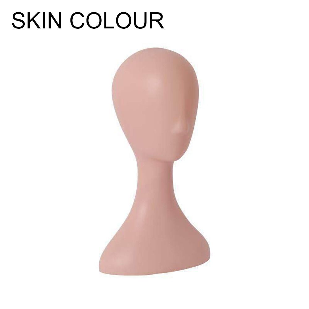 Female Model Wig Hat Scarf Manikin Head Model Display Frame Accessories Female Head Props: Pale Pink