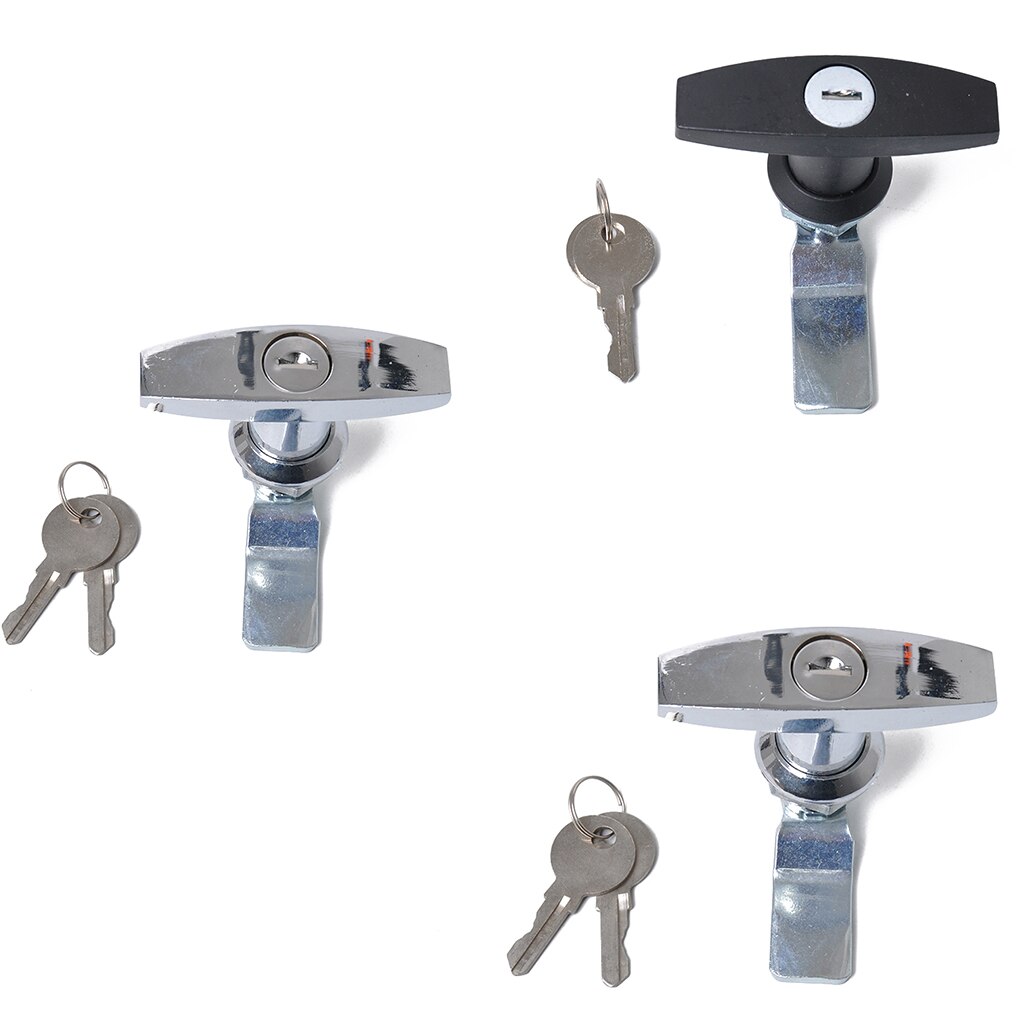 Rust Proof T Handle Zinc Alloy Lock and Keys Replacement for Trailer Caravan Canopy Toolbox