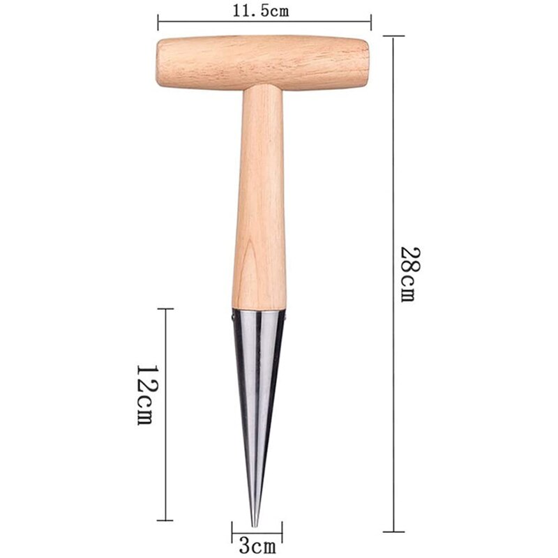 Dibber pour la plantation de graines et de bulbes, outil de plantation à main à Long manche pour la plantation de graines, fournitures de jardinage