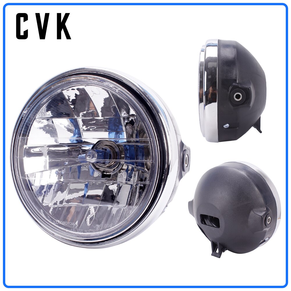 Faro delantero para motocicleta CVK para HONDA Hornet CB400 CB500 CB600 CB1300 VTR250 CB250 VTEC400 CB VTEC 400 lámpara: 1 piece Black