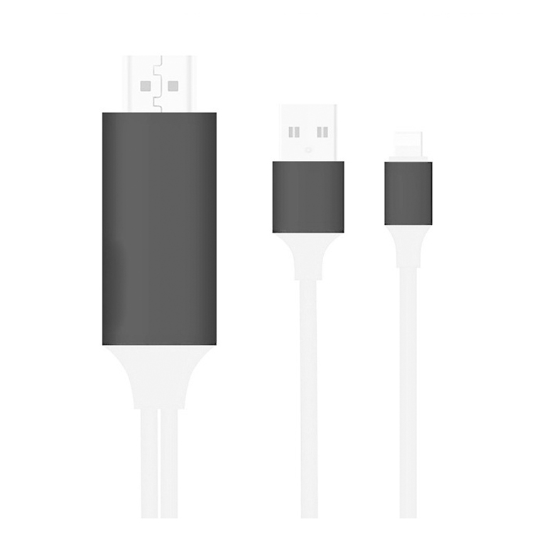 8 Pin naar HDMI Mannelijke USB Kabel voor Bliksem naar HDMI HDTV TV Adapter Digitale AV voor iPad Pro Air voor iPhone X XR 8 7 7Plus 6S 6 5S: White